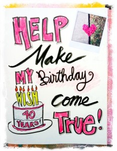 Tiny Creative Acts: Make My Birthday Wish Come True!