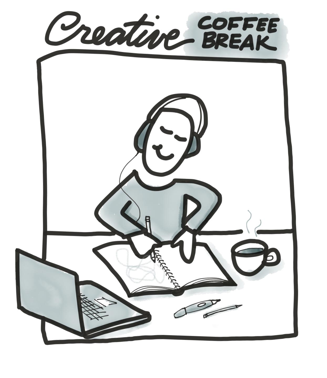 Have a creative coffe break with this creativity challenge