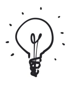 ah-ha lightbulb doodle